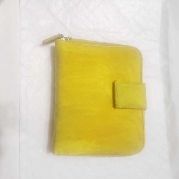 PRADA Vintage YELLOW BIFOLD CANVAS WALLET - Picture 8 of 15